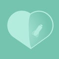 medical illustration of a pacemaker in the heart. Royalty Free Stock Photo